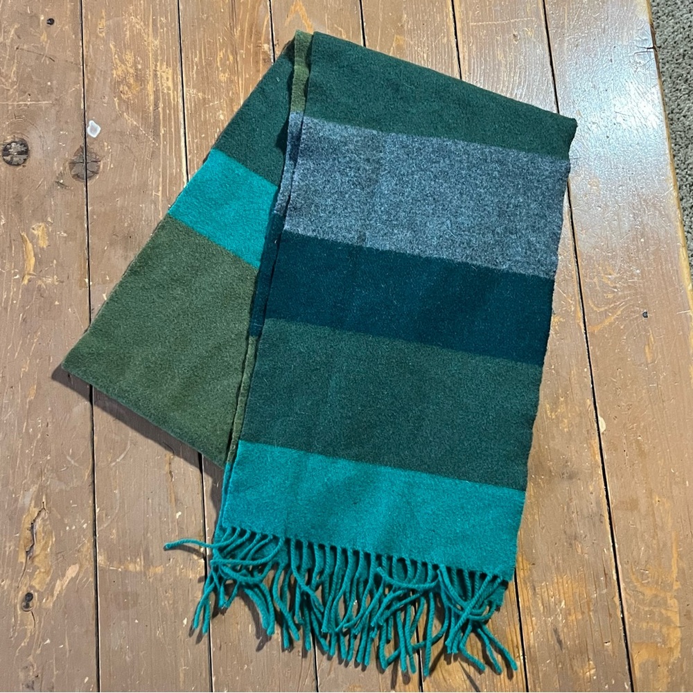 Express Merino Wool and Cashmere Color-block Imported Scarf